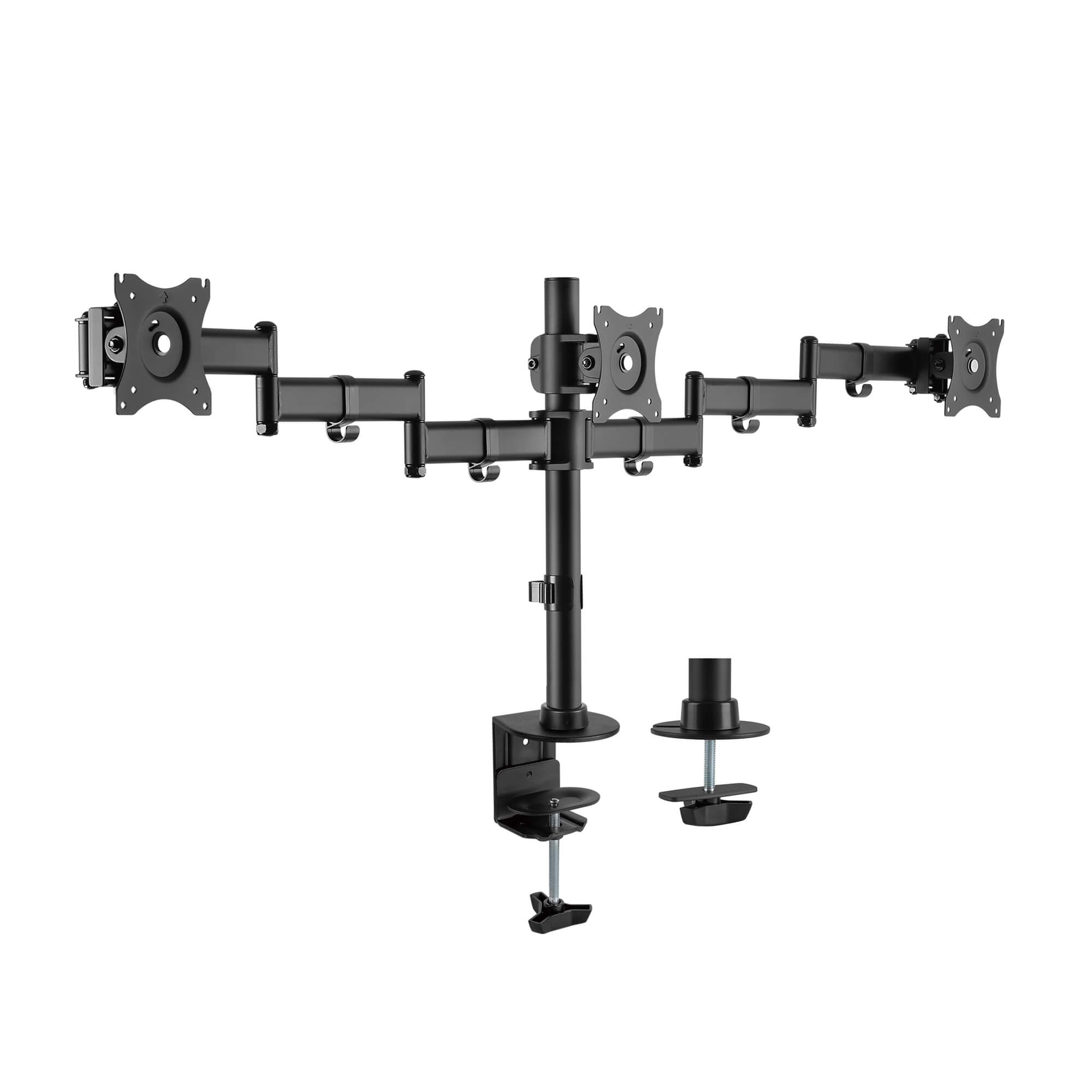 液晶ディスプレイアーム 3画面 クランプ式&グロメット式 | GH-AMCJ01